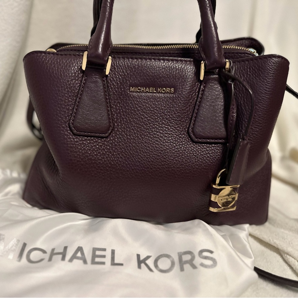 Michael Kors Purple Camille Leather Sachel
